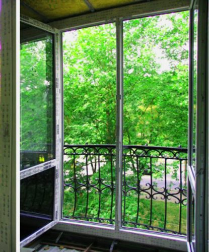 Французский балкон. Фото изнутри.